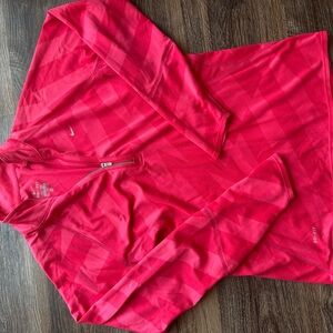 NIKE HOT PINK Long Sleeve DRY FIT Athletic Top